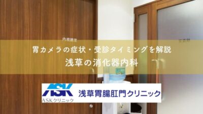 胃カメラの症状・受診タイミングとは｜浅草の消化器内科が解説のアイキャッチ画像